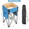 2 Pieces Folding Camping Tables with Large Capacity Storage Sink for Picnic